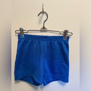 Faded Glory, girls youth small, blue shorts with detailed waistband.